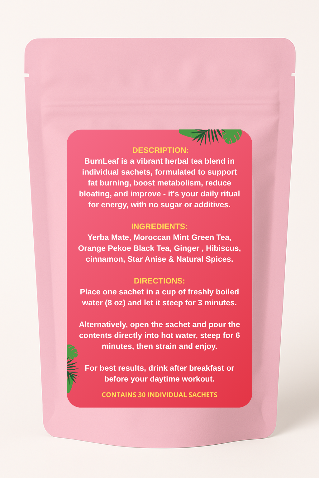 BurnLeaf AM – Natural Fat Burning Herbal Tea